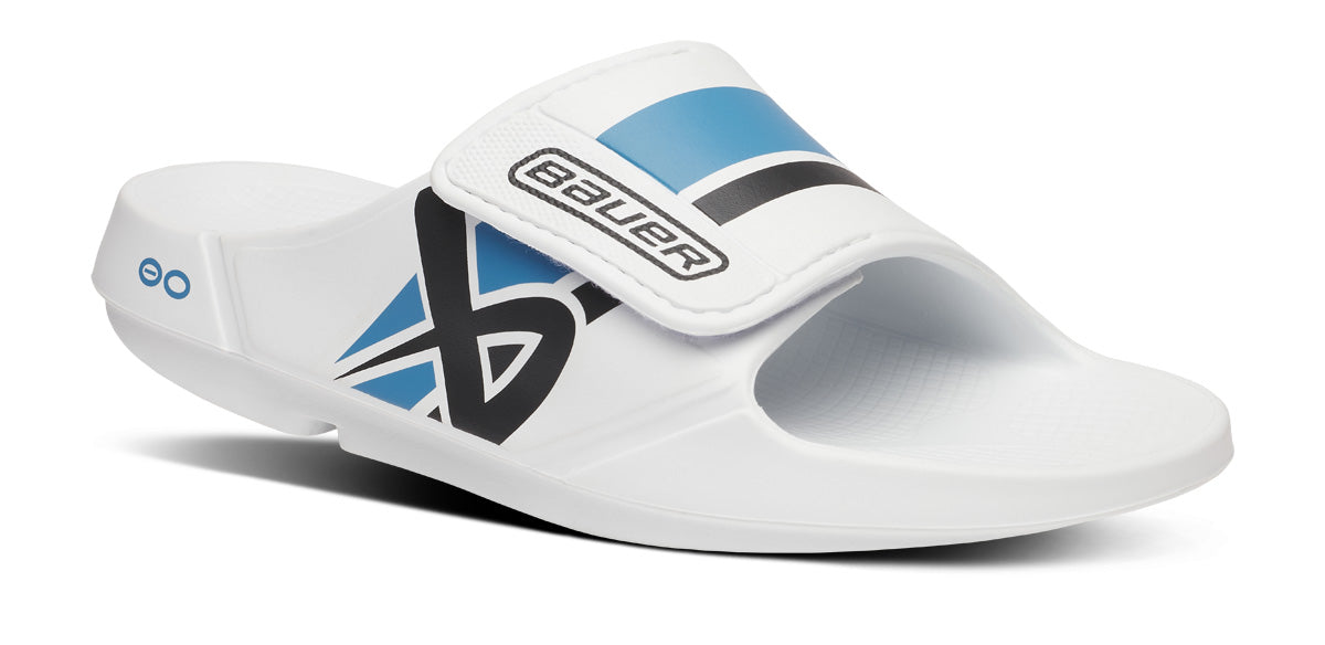 BAUER\/OOFOS Women's OOahh Sport Flex Sandal – White